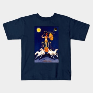 Gnostic ABRAXAS is Led by Four White Horses Kids T-Shirt